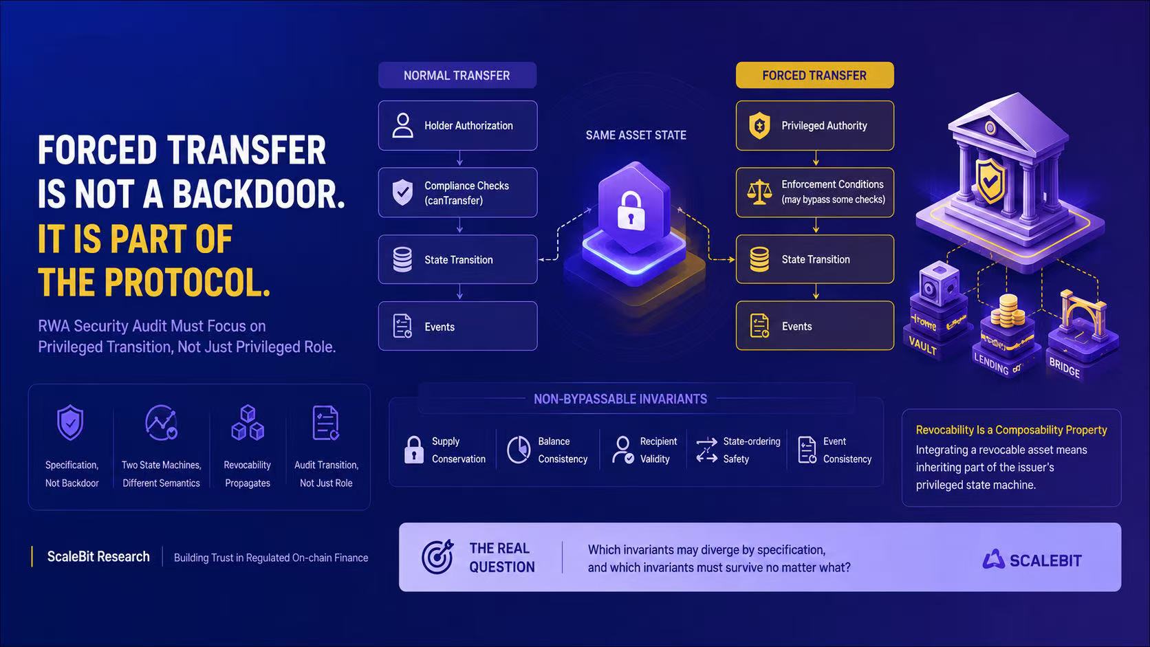 Forced Transfer Is Not a Backdoor: How Should We Audit “Legitimate Bypass” in RWA Protocols? cover image